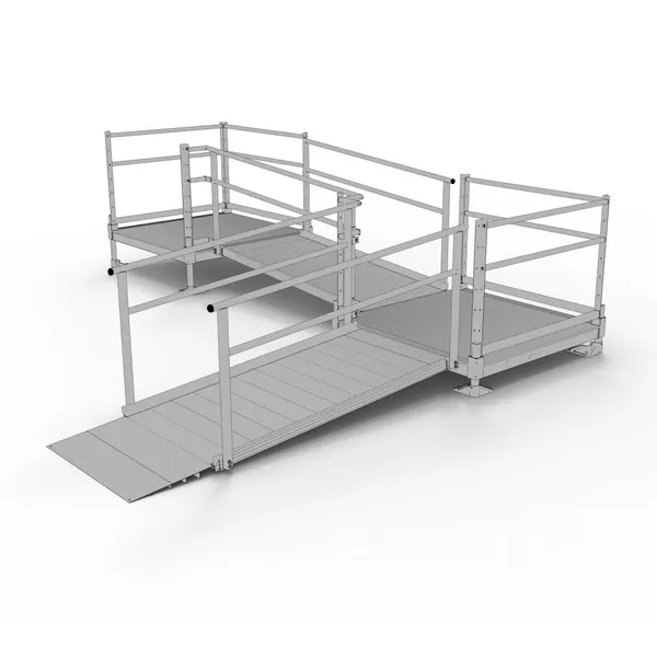 Silver Spring Clearway 12' L-Shape Ramp for Entryway, Turn | Discount Ramps