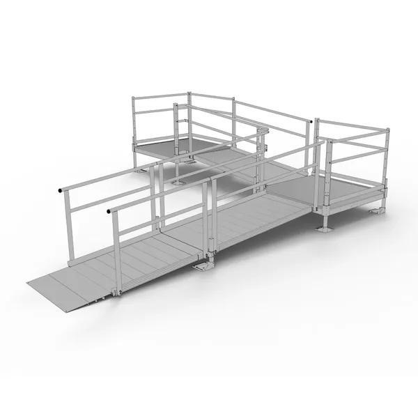 Silver Spring Clearway 17' L-Shape Ramp for Entryway, Turn | Discount Ramps
