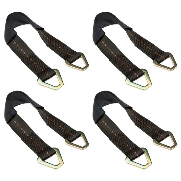 Tow Truck Accessories Axle Straps 4 Pack - 10,000 LB Breaking Strength Wheel Tie Downs For Car Hauler Trailer Tow Truck Car Hauler Straps - Foto 6