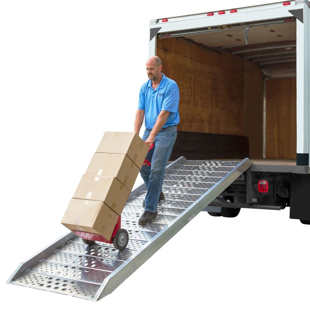 Plate-End Aluminum Walk Ramps - 12' long x 40-1/2