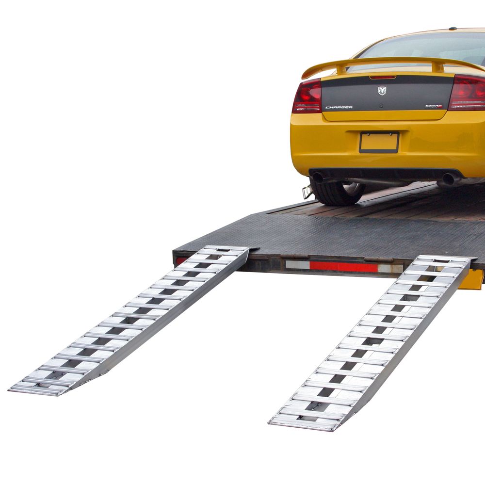 Aluminum Plate End Car Trailer Ramps 5 000 Lb Per Axle Capacity Discount Ramps