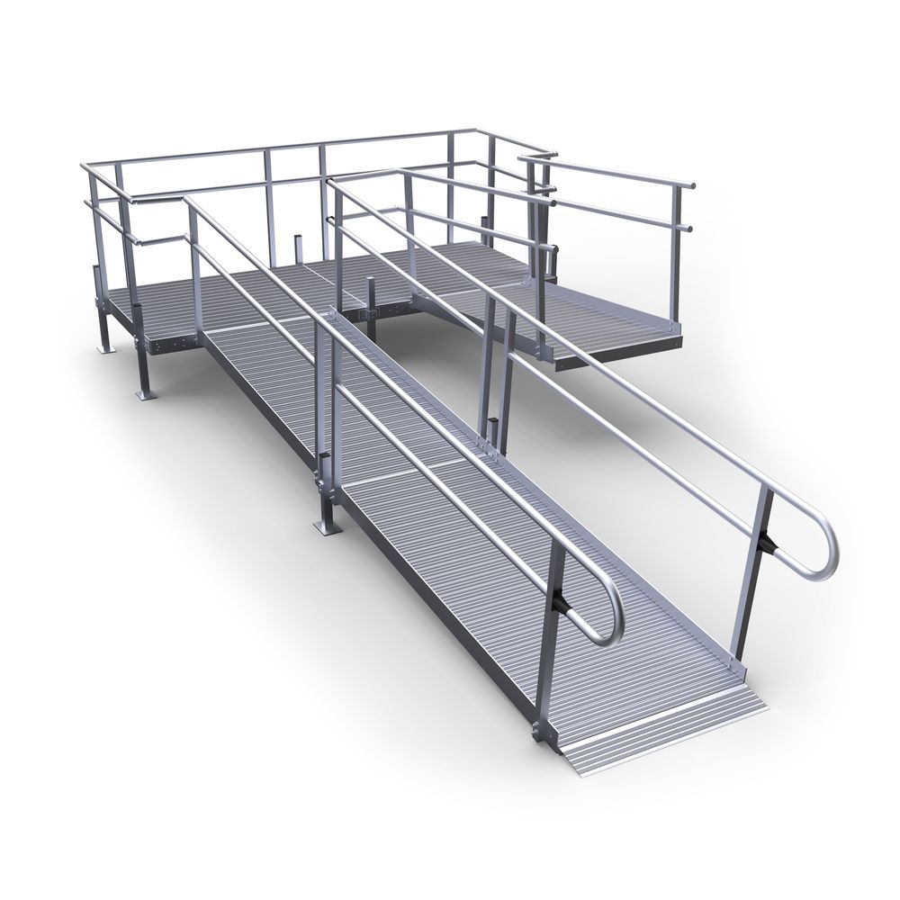 Silver Spring 20ft U-Shaped Modular Ramp with 8ft Turning Platform ...