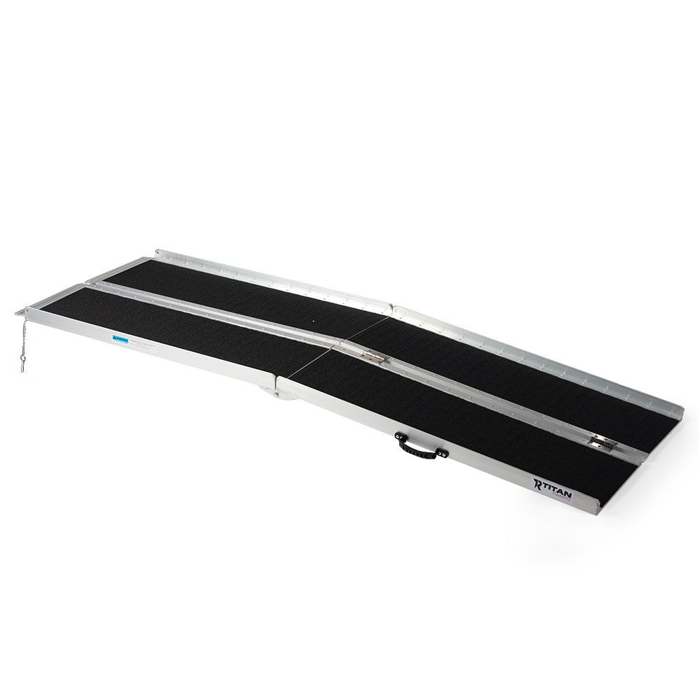 Capacity Portable Ramp Set Titan Ramps 7' Multifold Aluminum Wheelchair Ramp - 600 lb. | Discount ...