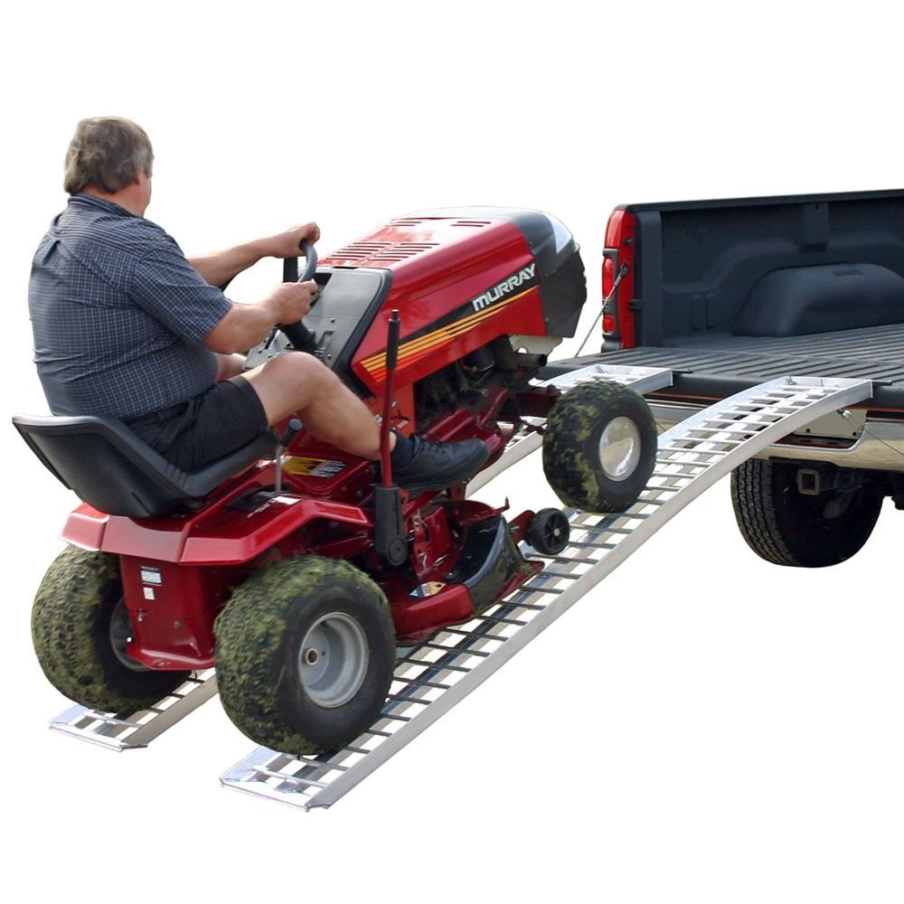 Black Widow Aluminum Arched Dual Runner Garden Tractor Ramps | Discount ...