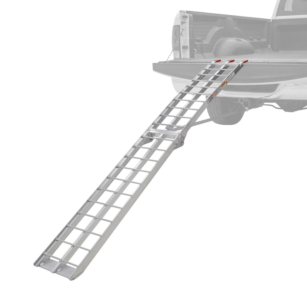 Aluminum Folding Arched Single Runner Motorcycle Ramp - 7'5