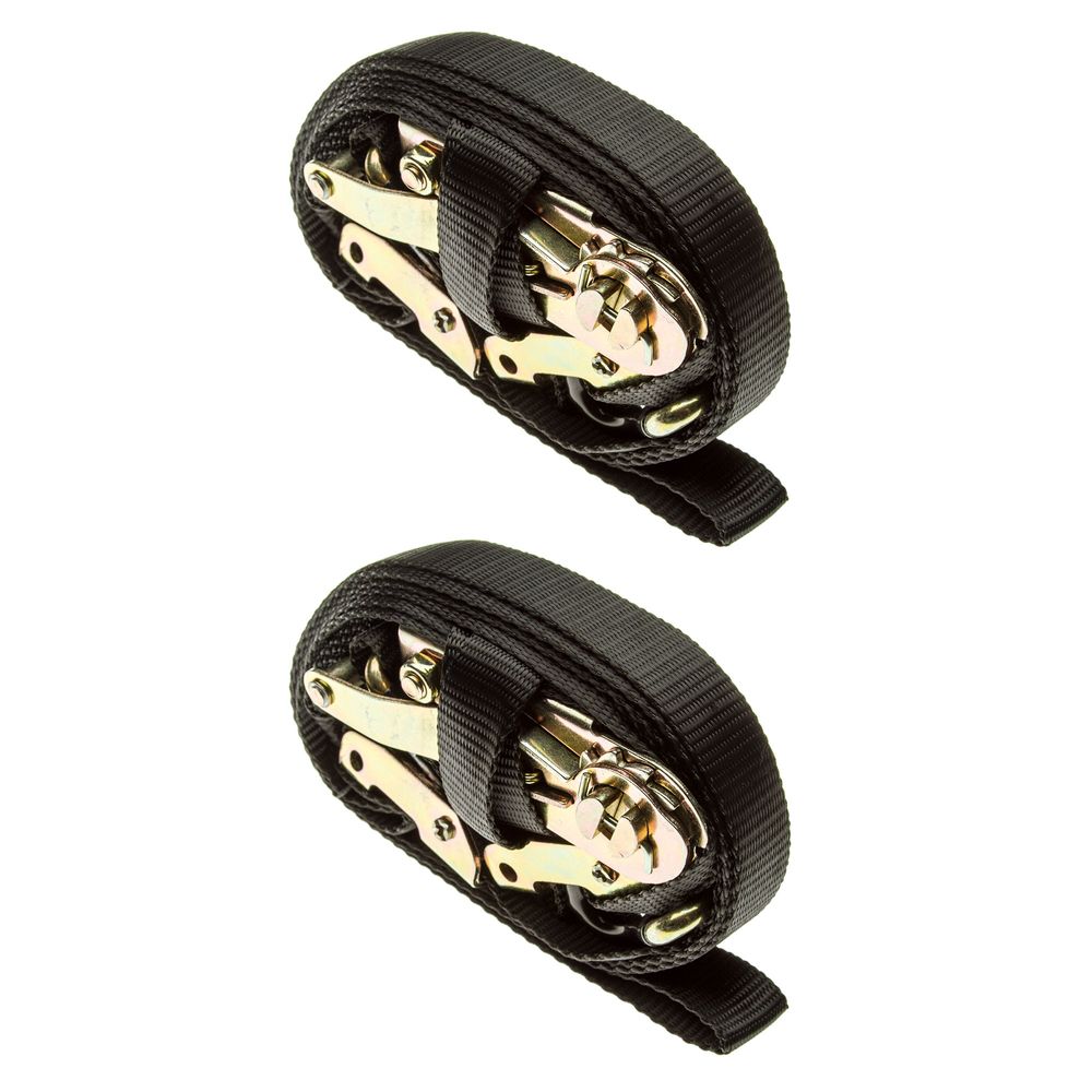 Caliber Retrax Ratchet Tie Down Strap Set 13412 Self-Retracting 2 Straps - Riders Addiction