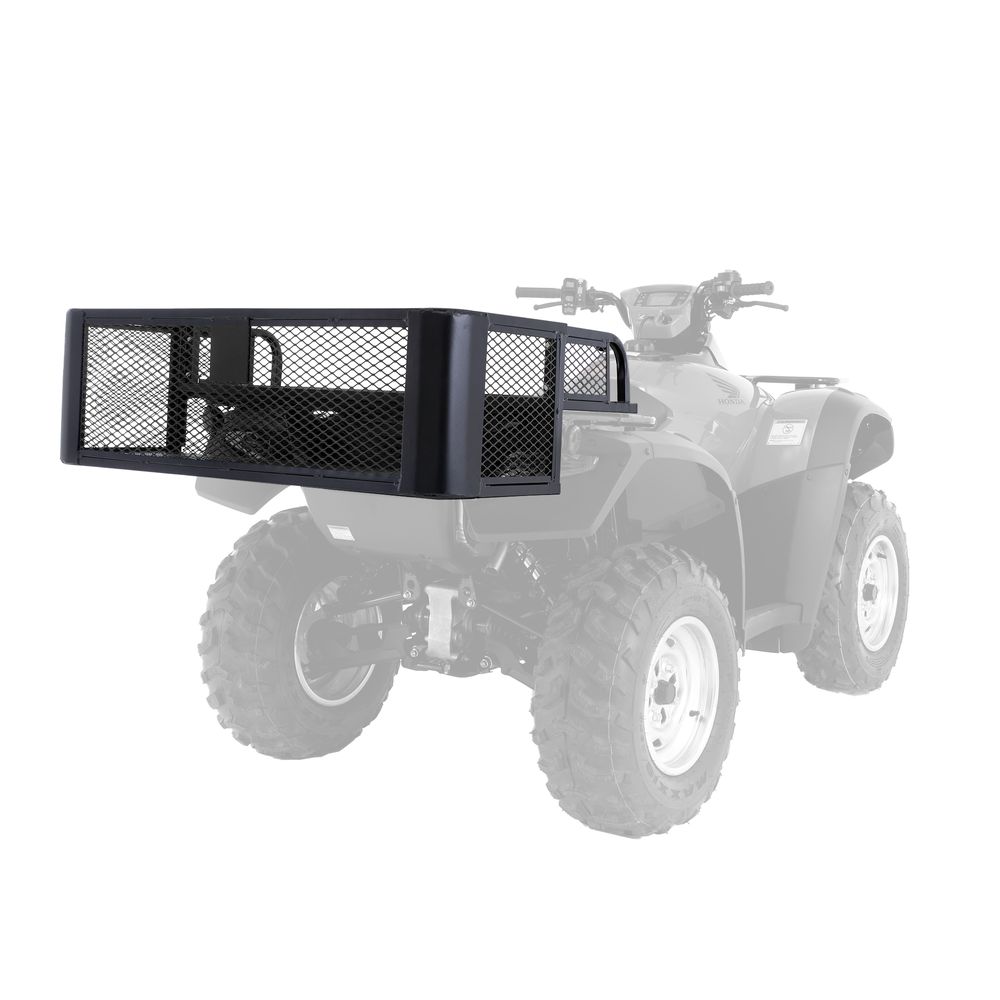 Atv Rear Rack Plate Black Widow Universal Deluxe Steel Mesh ATV Rear Drop Basket Rack ...
