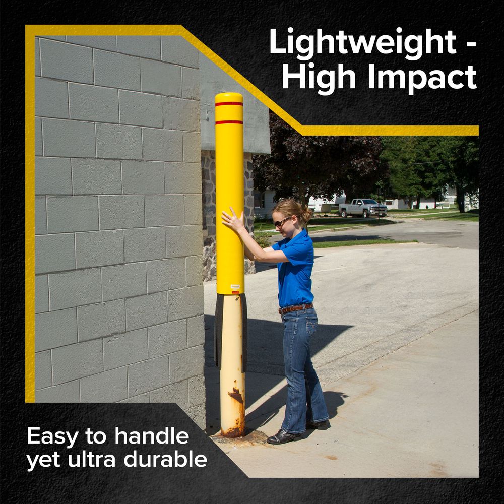 thumbnail image 2 of Warehouse Column Protector - High-Density Polyethylene Bollard Guard For 4" Square Columns 2 of 11