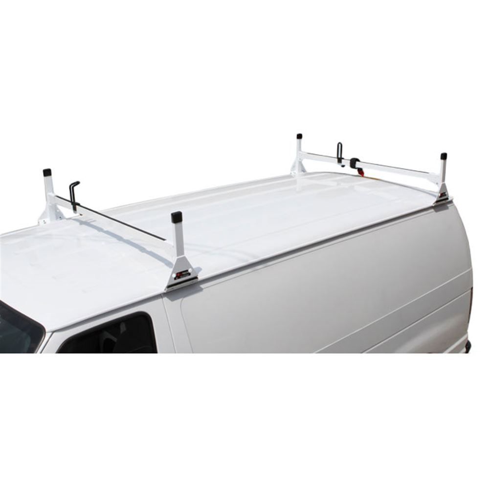 White, Bar Vantech Aluminum Van Rack for Chevy Express 1996-2013