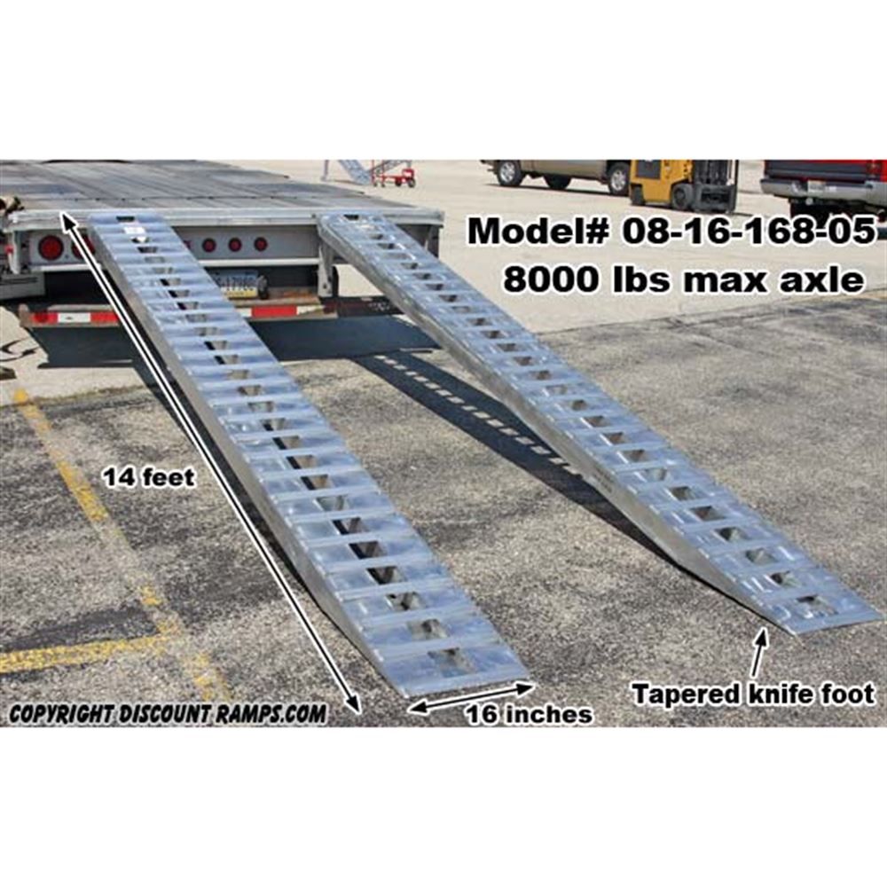 thumbnail image 2 of Skyup2018 72” X 15” Aluminum Loading Ramps – 6500 Lbs Capacity, Hook End, 6063 Aluminum, Pair 2 of 6