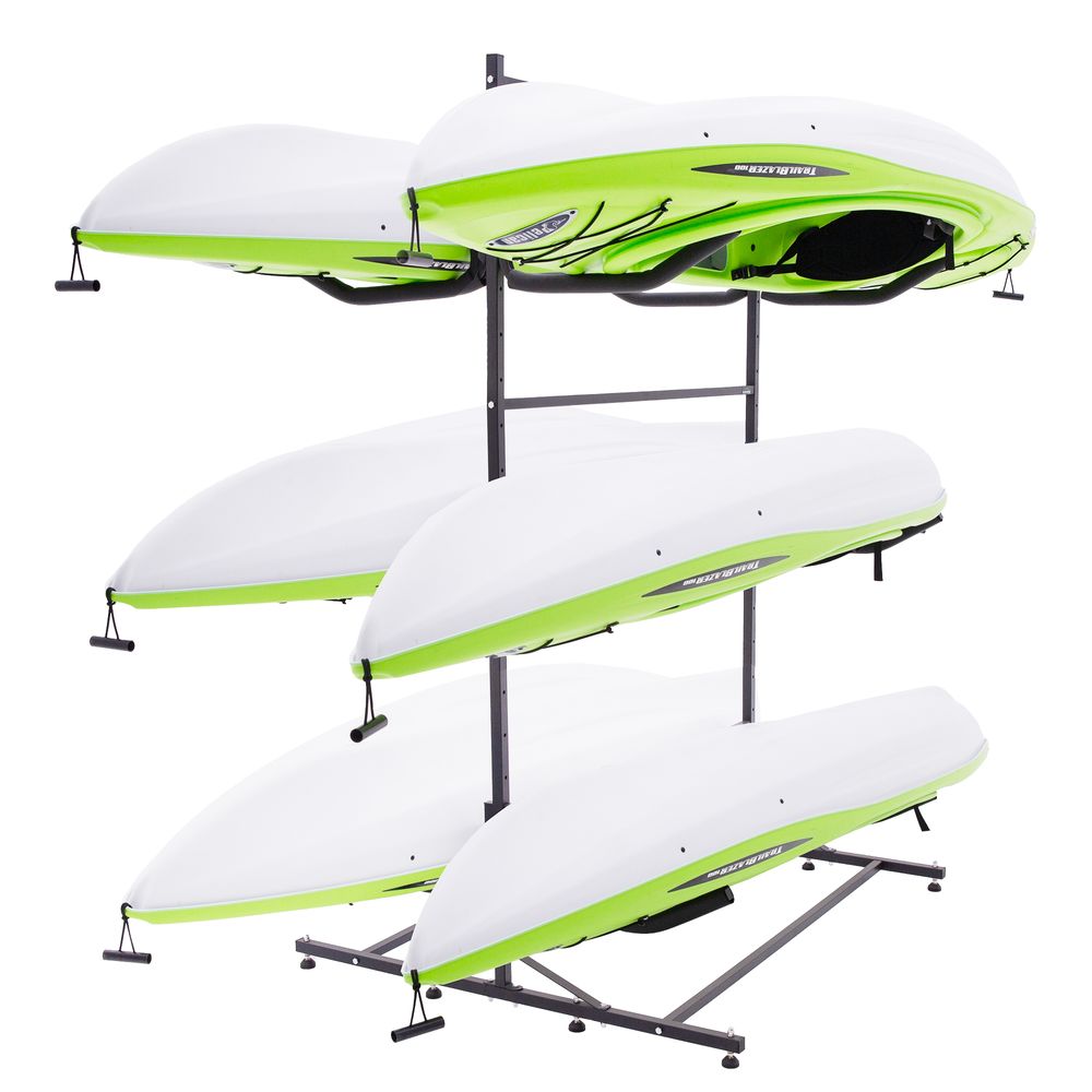 Tech Team Kayak/SUP Wall Rack - Foldable 200lb Capacity W/ Rubber Pads & Straps