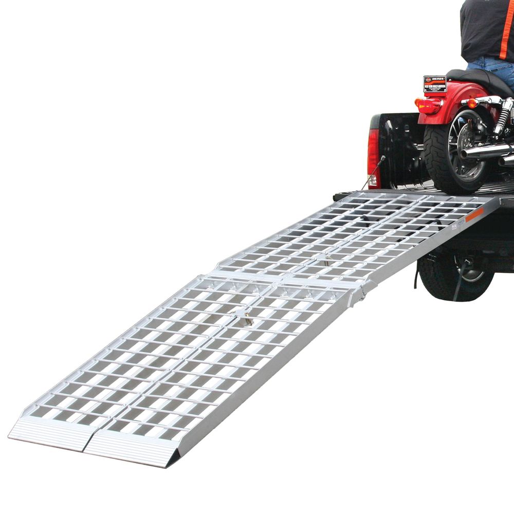 10' Long Big Boy Aluminum Two-Piece Folding Motorcycle Ramp | Discount ...