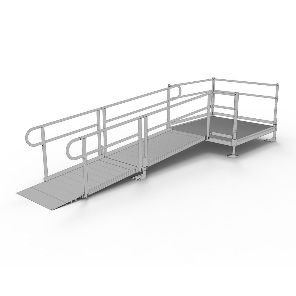 10' EZ-ACCESS® PATHWAY Straight Modular Ramp w/5' Platform | Discount Ramps