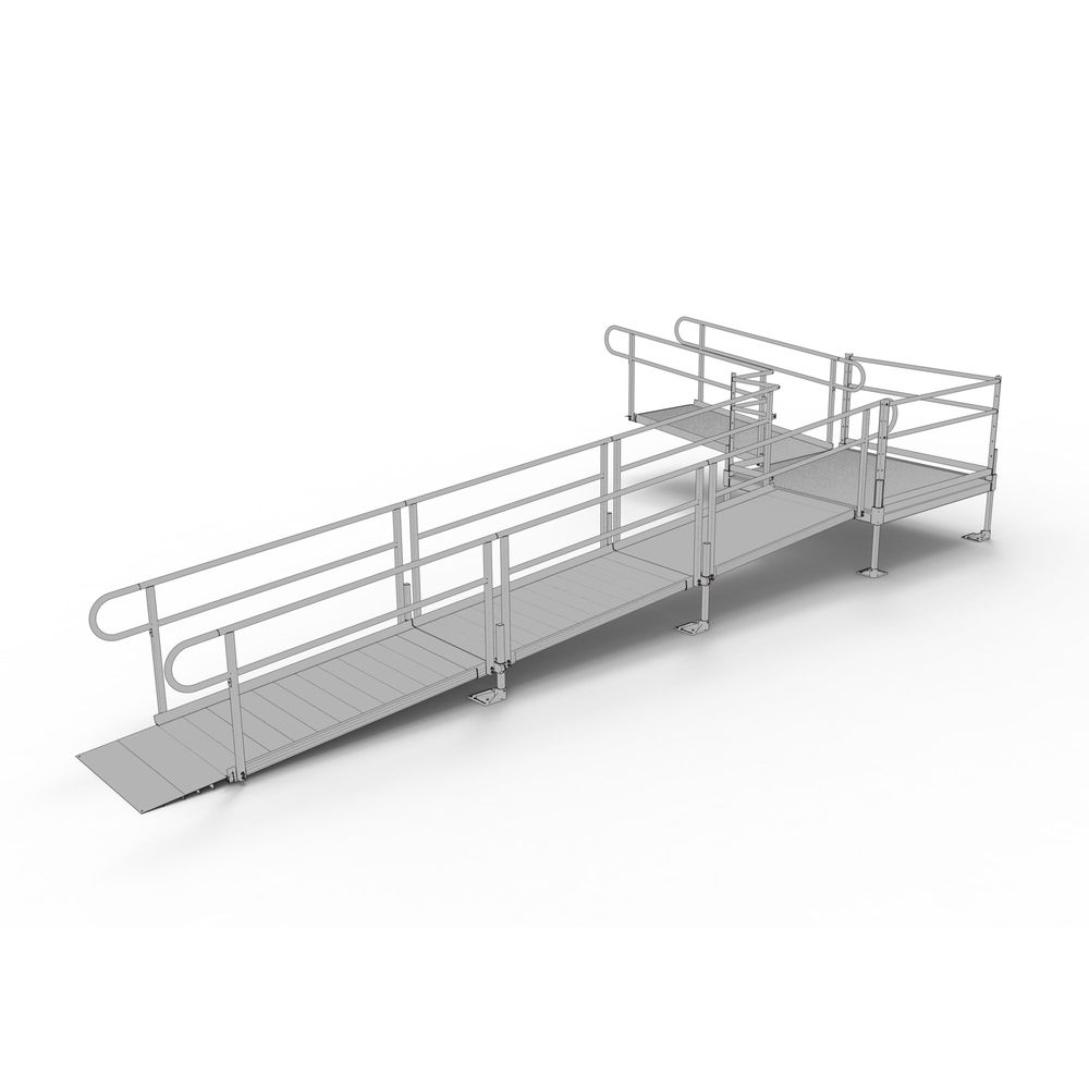 Unit Ramp La Plus 24' EZ-ACCESS® PATHWAY L Modular Ramp Kit w/5' Turn Platform | Discount ...