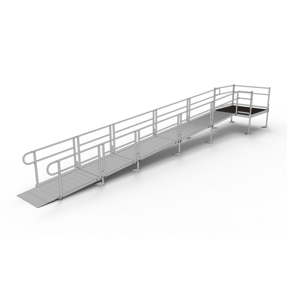 26' EZ-ACCESS® PATHWAY Straight Modular Ramp w/5' Platform | Discount Ramps