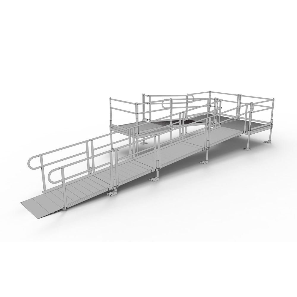 26' EZ-ACCESS® PATHWAY U Wheelchair Ramp Kit w/4' Platforms | Discount ...