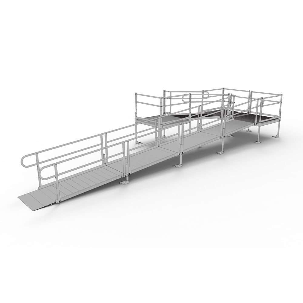 Tts Ramps 30' EZ-ACCESS® PATHWAY U Wheelchair Ramp Kit w/4' Platforms | Discount ...