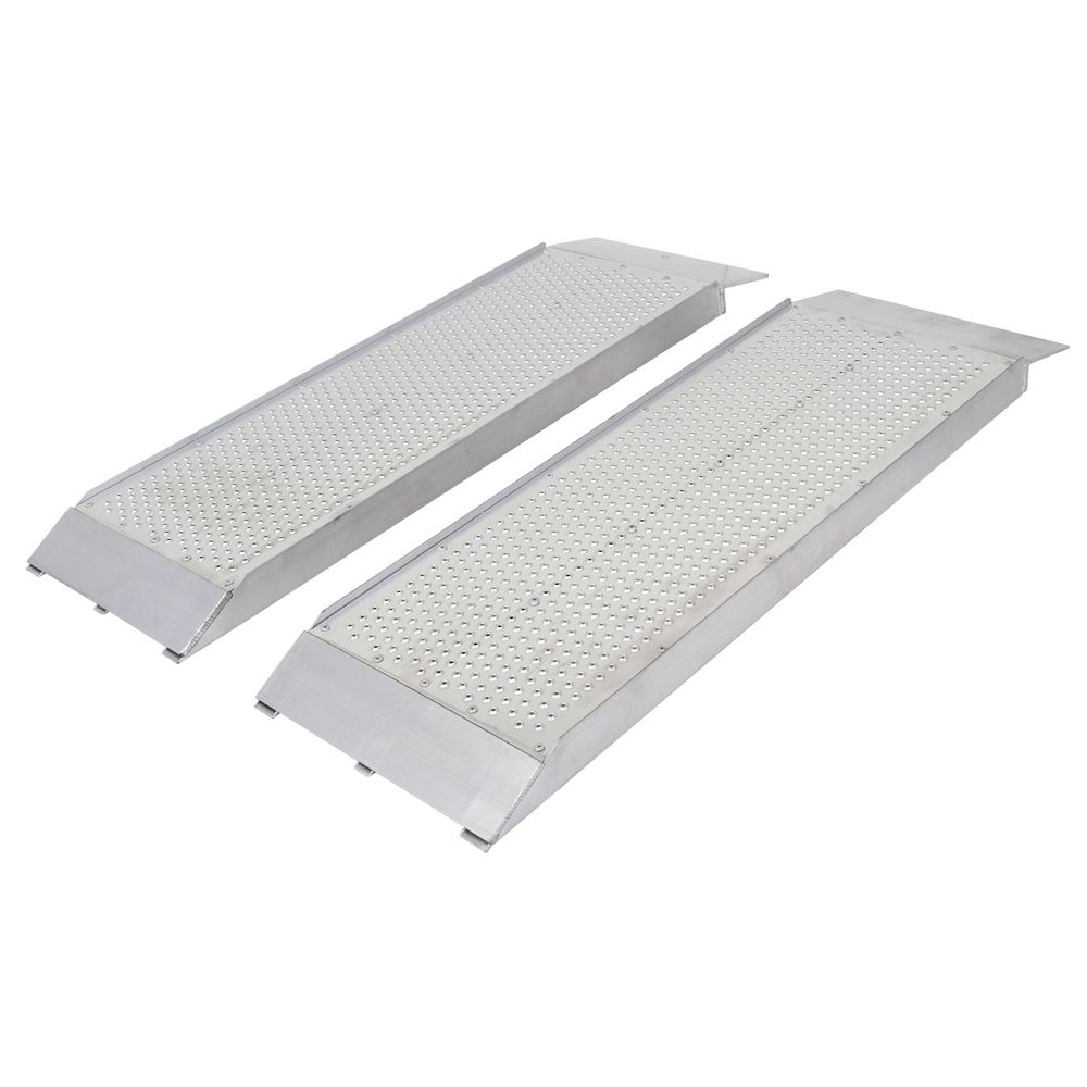 Guardian Aluminum Dual Runner Shed Ramps with Punch Plate Surface ...