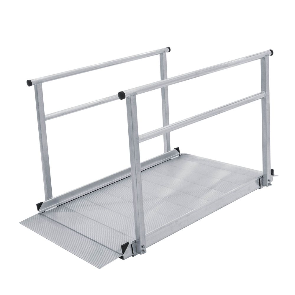 5' L -Silver Spring Aluminum Wheelchair Access Ramps with Handrails ...