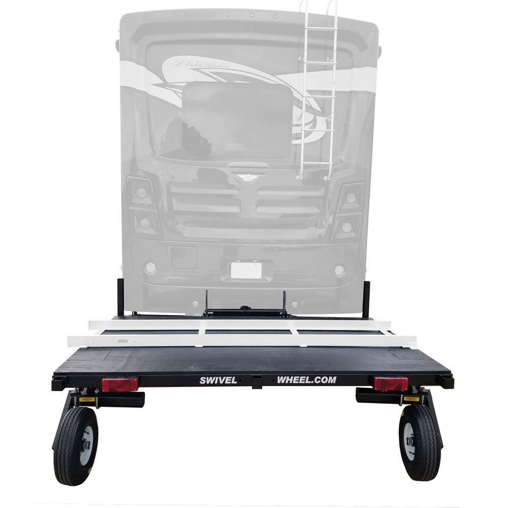 Swivelwheel Dual Wheel RV Camper Carrier Trailer Discount Ramps
