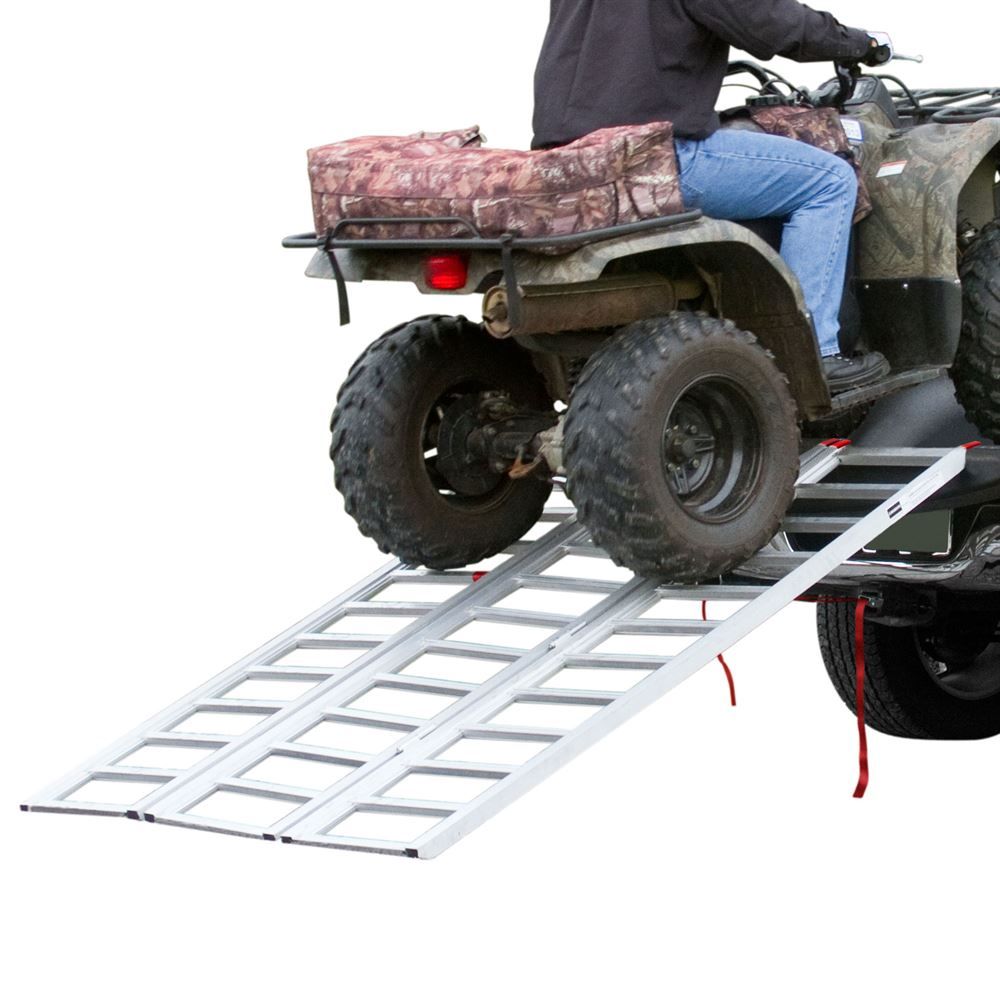 Atv Ramp Storage Aluminum Extra-Wide Tri-Fold ATV Ramp - 6'5