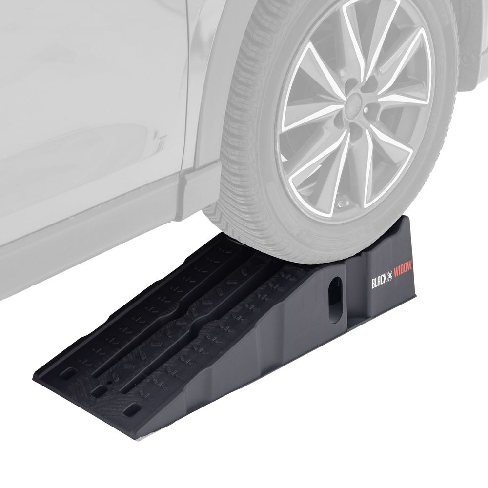 thumbnail image 2 of Black Widow Lightweight Plastic Service Ramps – 10,000 Lb Capacity Per Pair, 47" L, 6.5" Lift Height 2 of 10