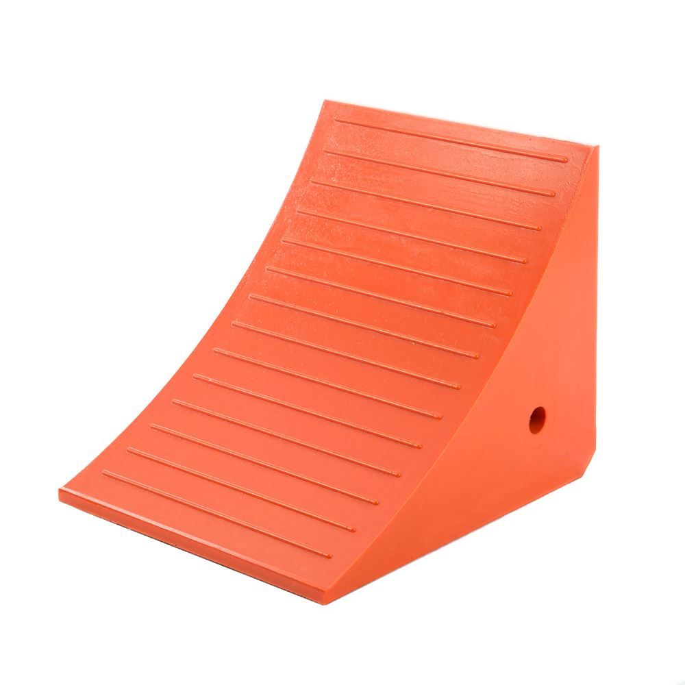 Checkers Aviation Wheel Chocks - 12x5x3 Inch, Urethane, Yellow, Lightweight For Commercial Aircraft