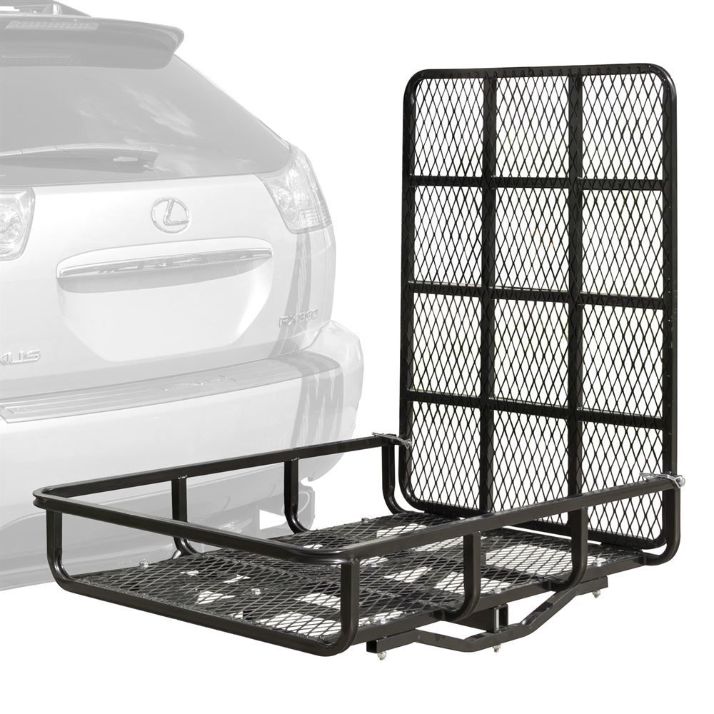 Elevate Outdoor Steel Basket Cargo Carrier with Ramp Discount Ramps