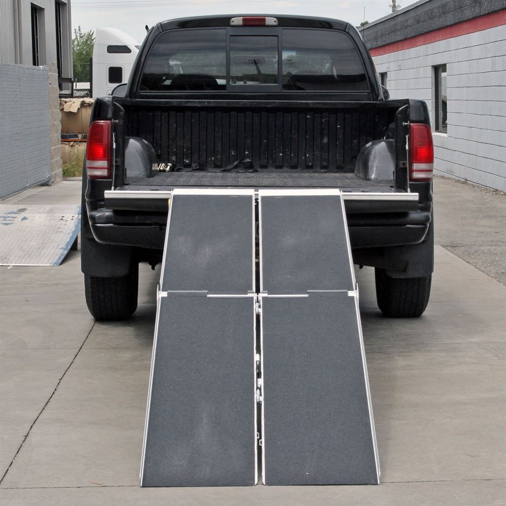 PVI Aluminum 30" Wide Apron-End Aluminum Multi-Fold Walk Ramp