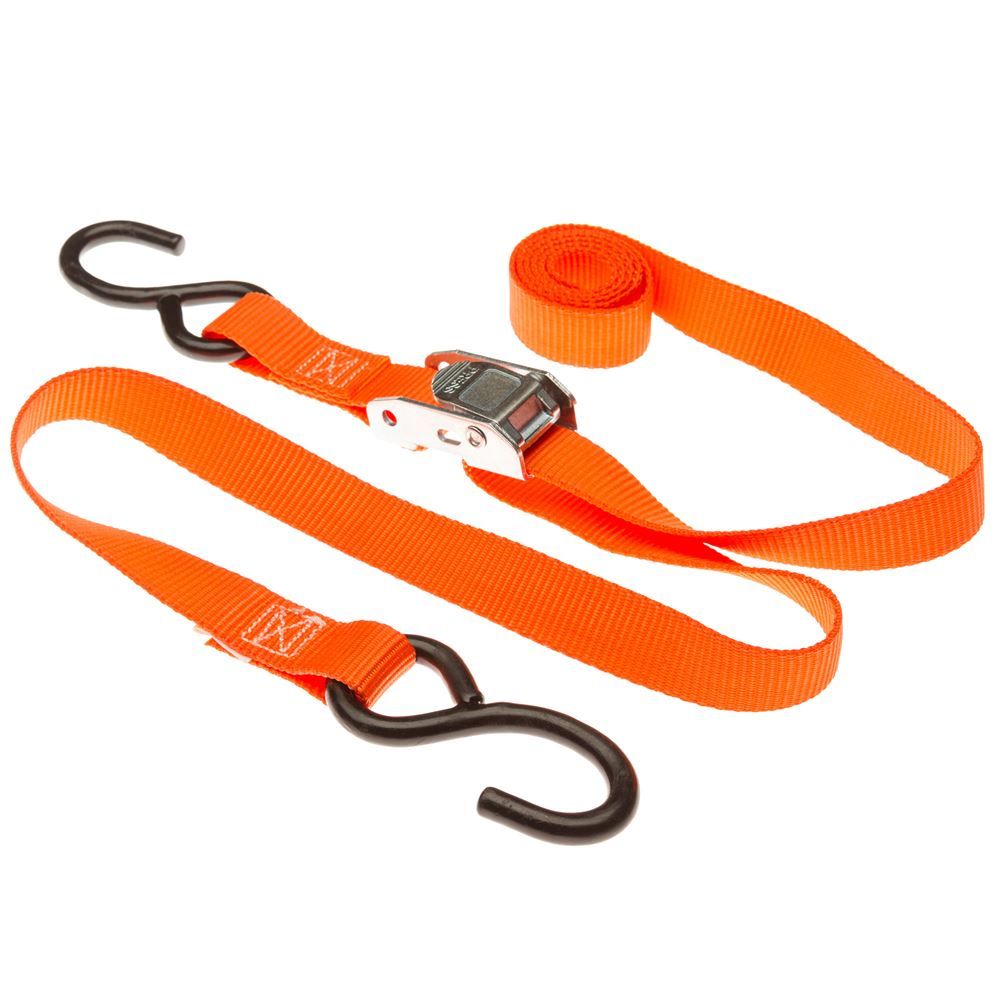 4-Pack 1" X 10' Orange Heavy Duty Cam Buckle Straps With S-Hooks – Discount Ramps