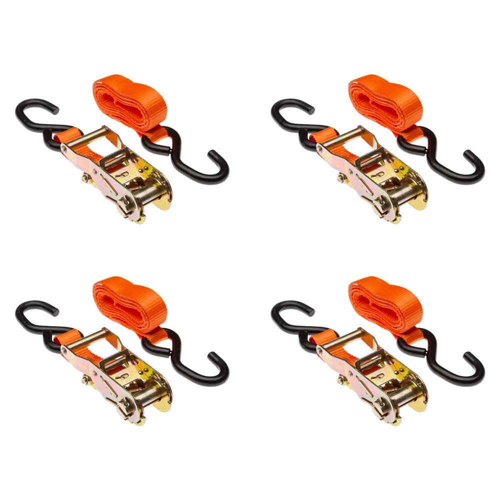 4 Pack Of 1 X 6 Ratchet Straps With S Hooks Discount Ramps 4 Pack Of 1 X 6 Ratchet Straps With S Hooks Discount Ramps